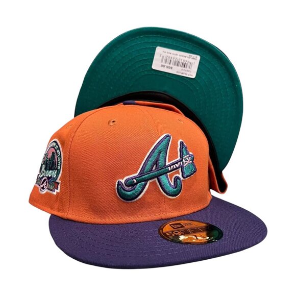 New Era Atlanta Braves Cactus Fruit 59FIFTY Fitted Hat 40th Year Mens Size 7 1/2 - Picture 1 of 6